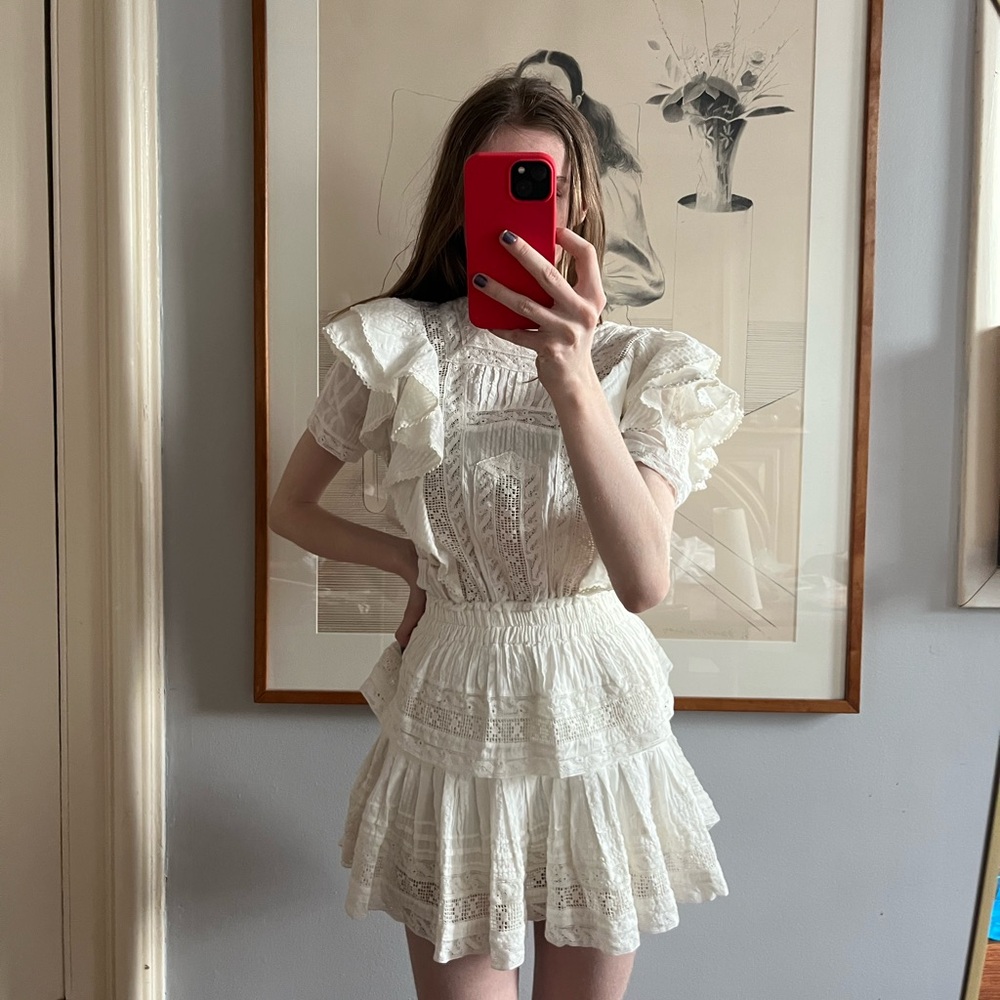 LoveShackFancy Stella Mini Dress